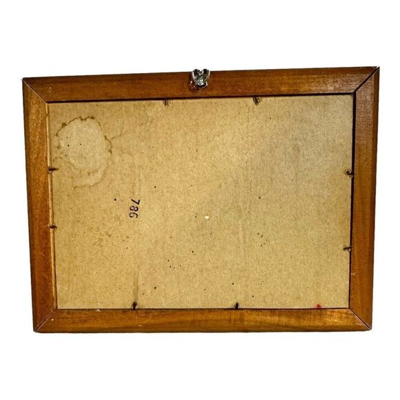 Paul Detlefsen "The Big Moment" Vintage Print In Wooden Frame Retro Cottage Core - Picture 4 of 6